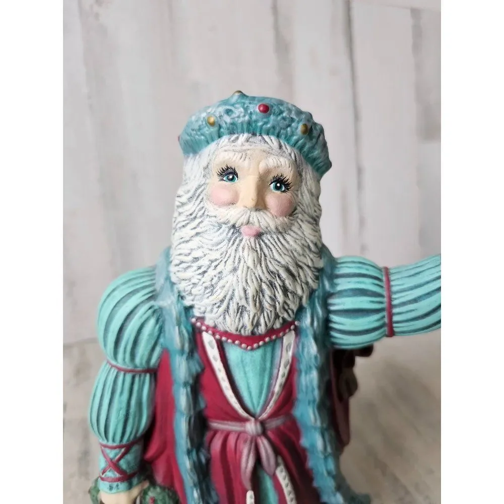 Vintage ceramic Santa Bell fruit traditional‎ Victorian Xmas decor